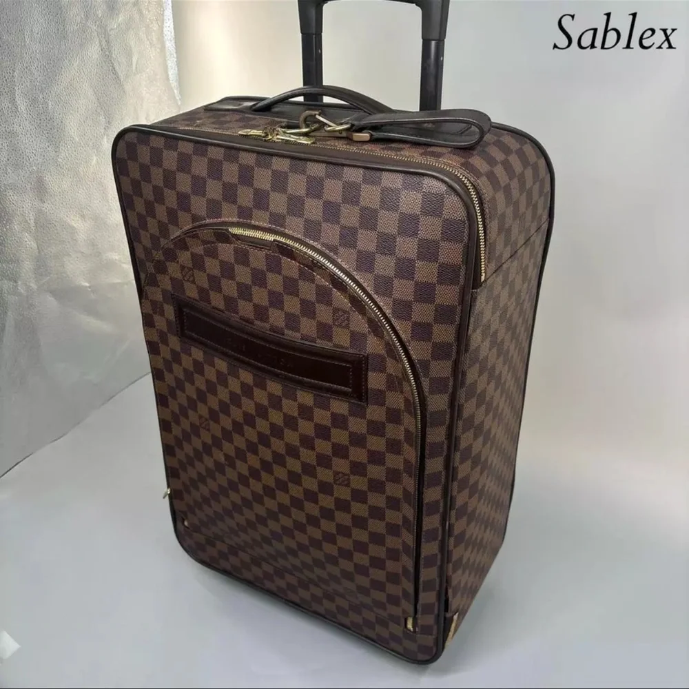 Louis Vuitton Damier Ebene Rolling Carry-On Luggage Brown
